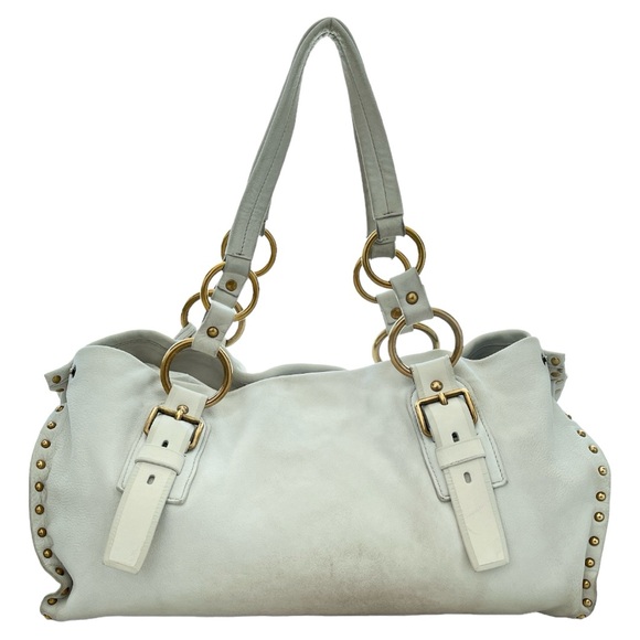 Prada Leather Studded Shoulder Bag - Picture 3 of 9